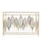 Gold Metal Contemporary Console Table, 30" x 44" x 16"